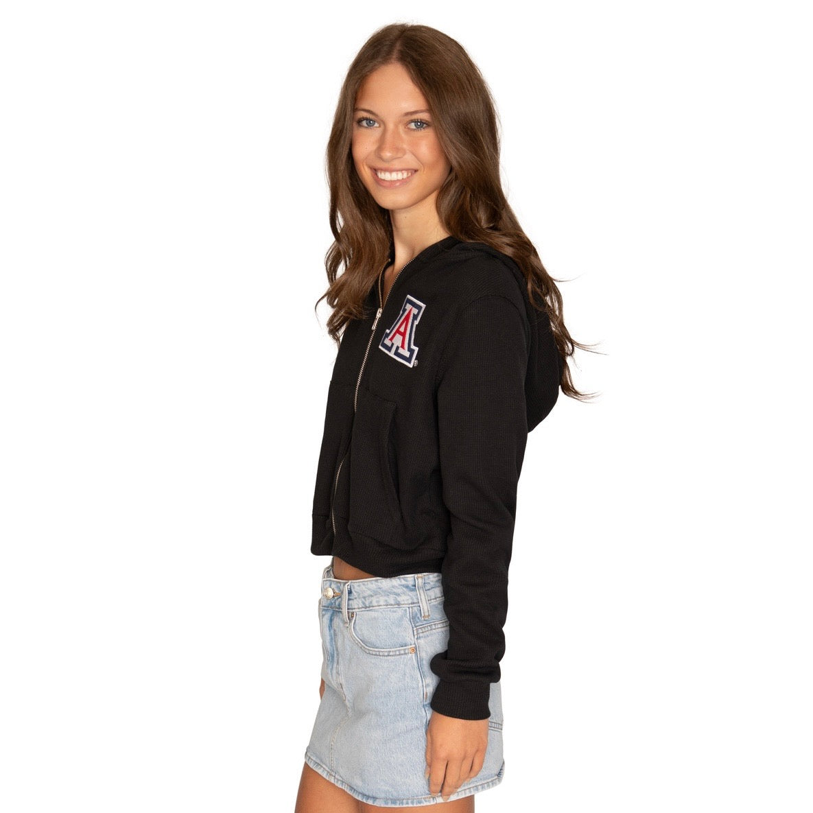 University of Arizona Waffle Knit Zip Up Hoodie | lojobands 7