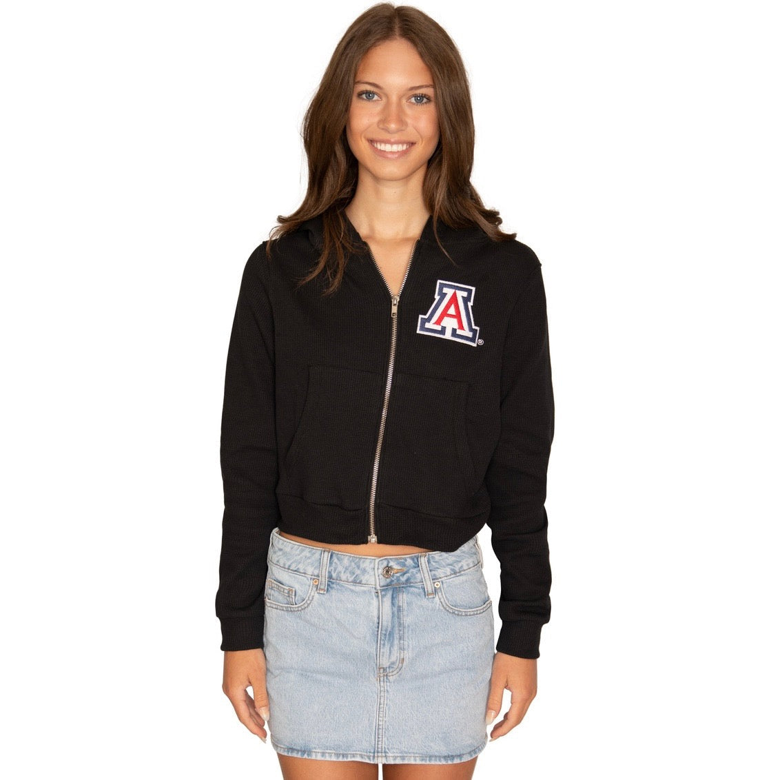 University of Arizona Waffle Knit Zip Up Hoodie | lojobands 4