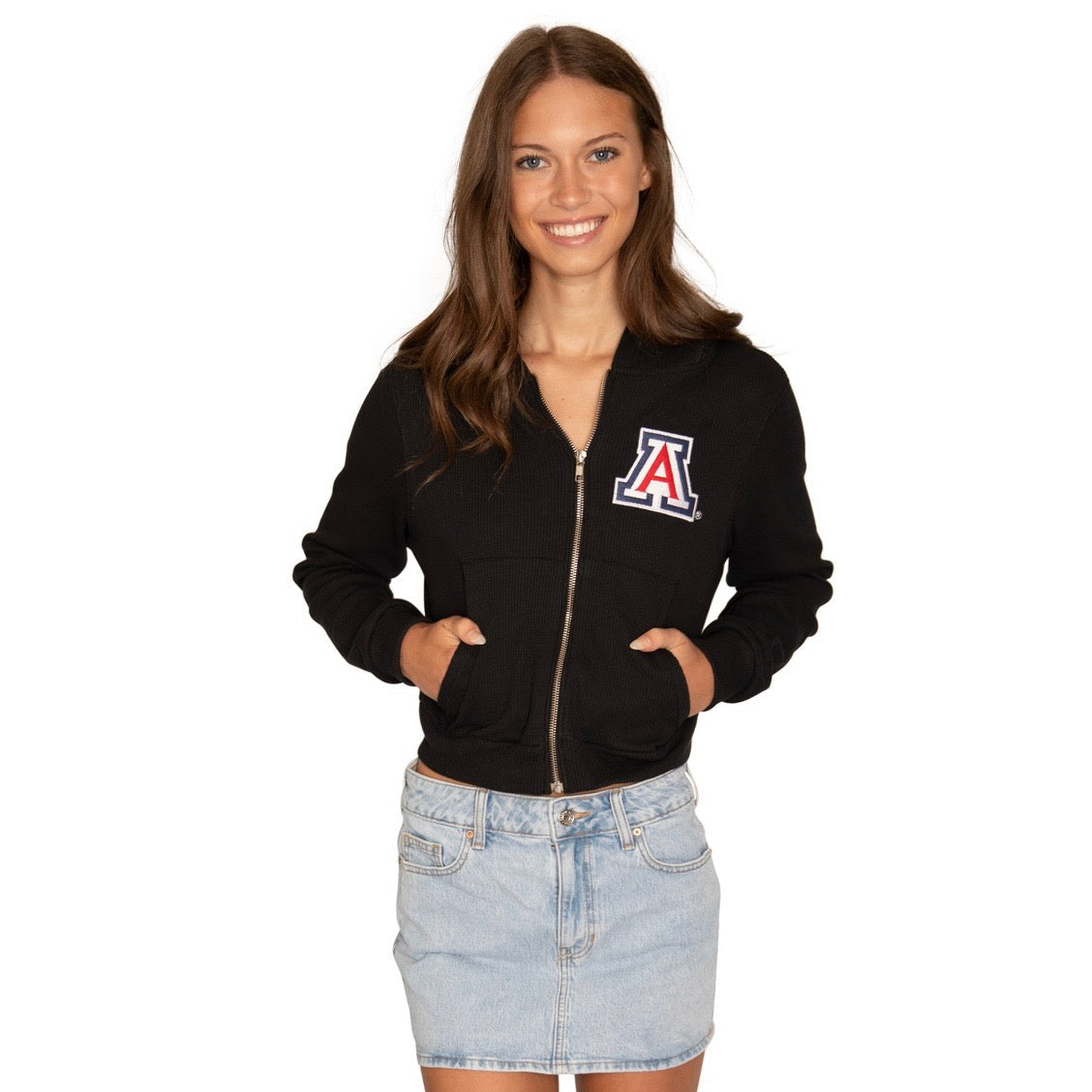 University of Arizona Waffle Knit Zip Up Hoodie | lojobands 5
