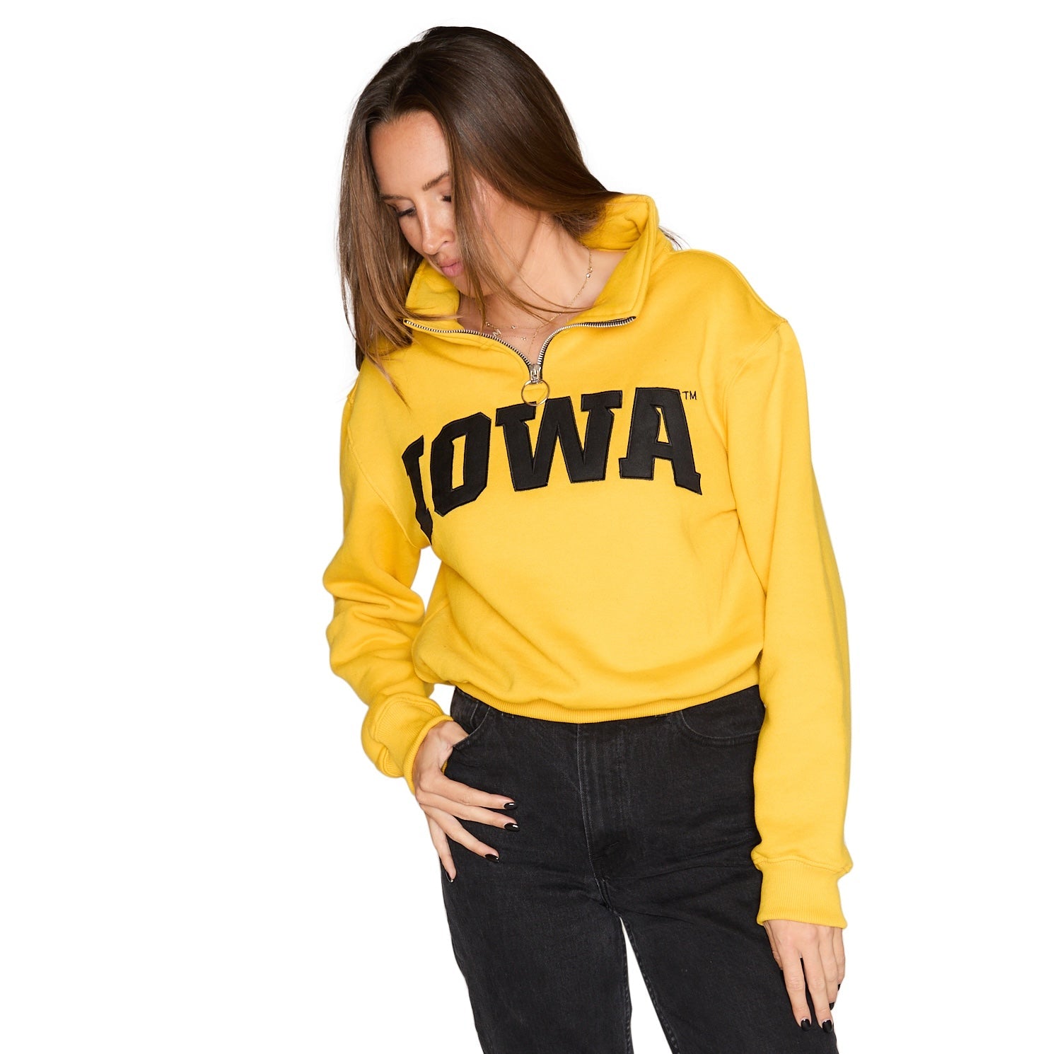 Iowa Hawkeyes Quarter Zip Sweatshirt | lojobands