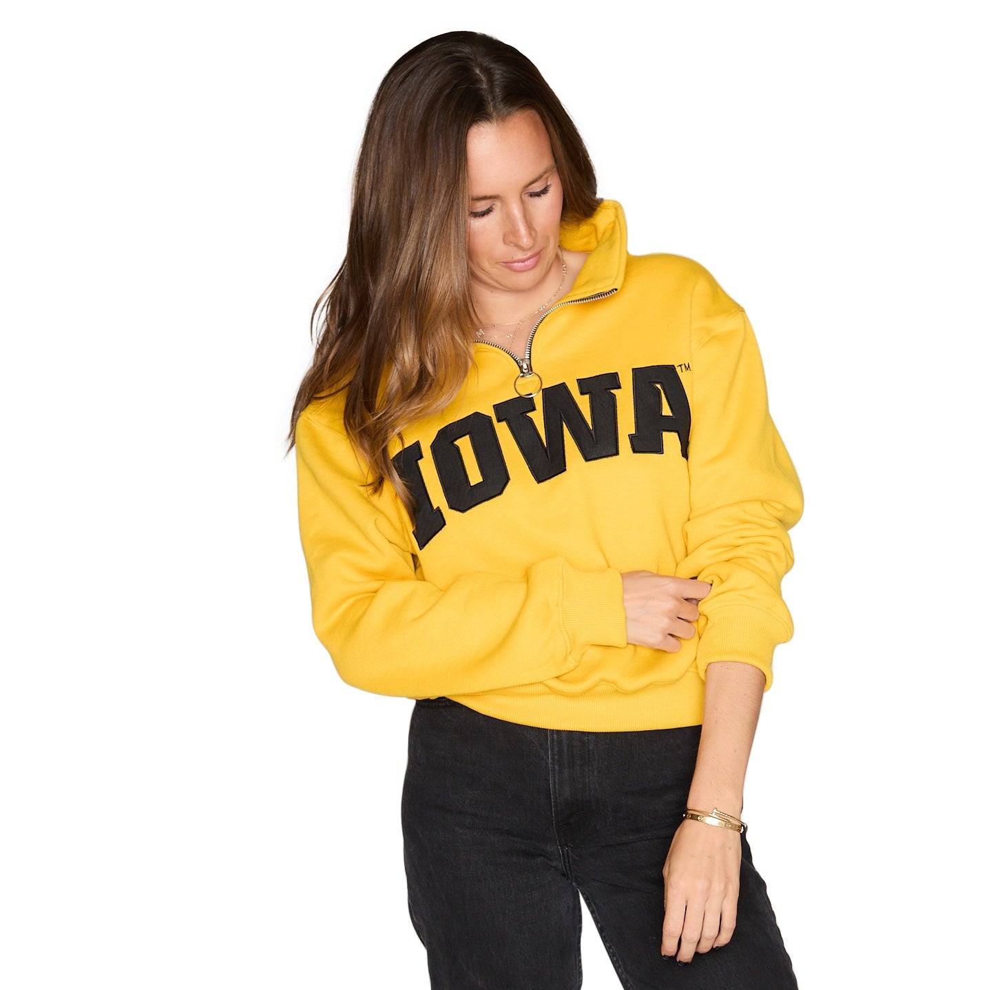 Iowa Hawkeyes Quarter Zip Sweatshirt | lojobands