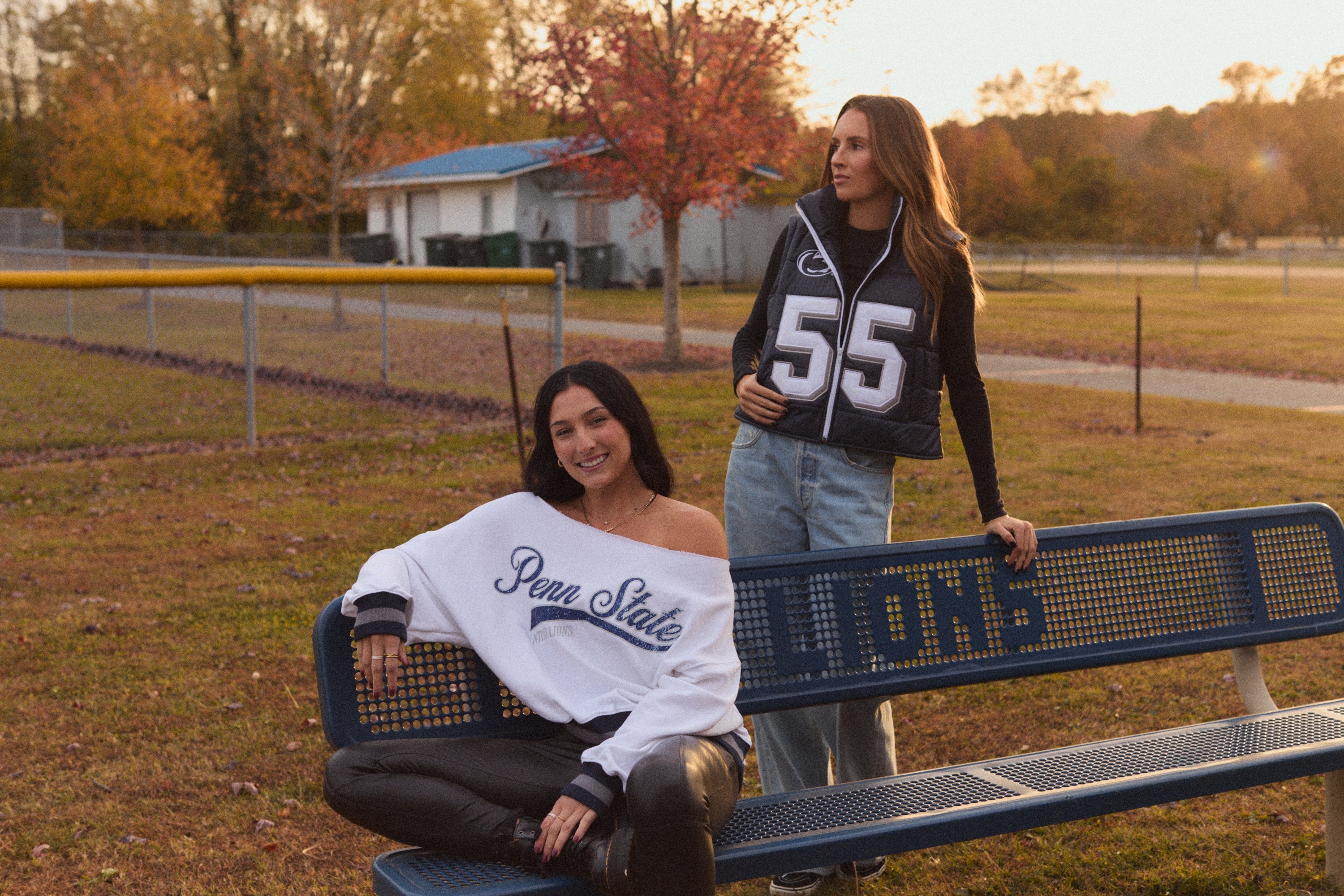 Penn State Vintage Off the Shoulder Sweatshirt | lojobands 6