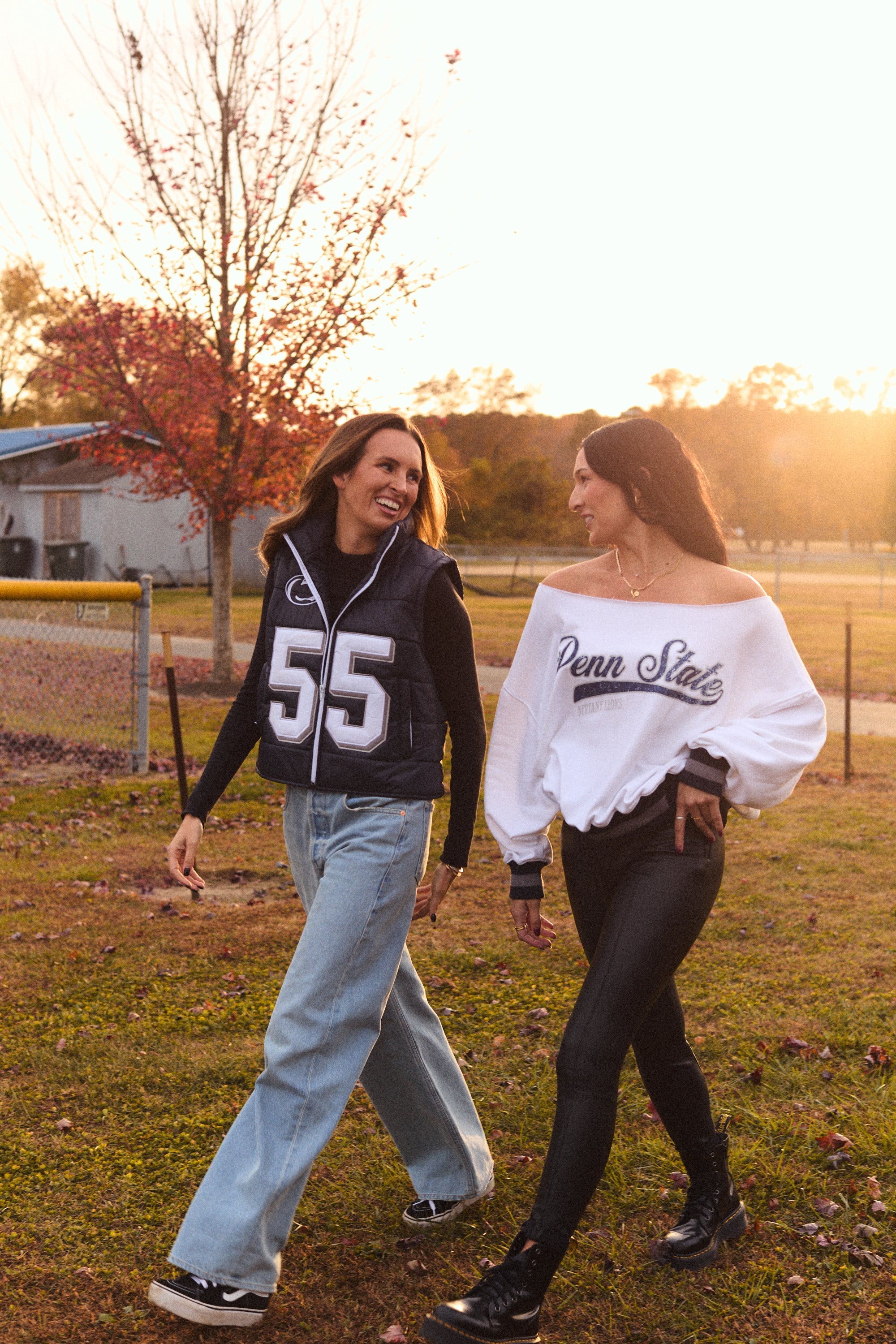 Penn State Vintage Off the Shoulder Sweatshirt | lojobands 8