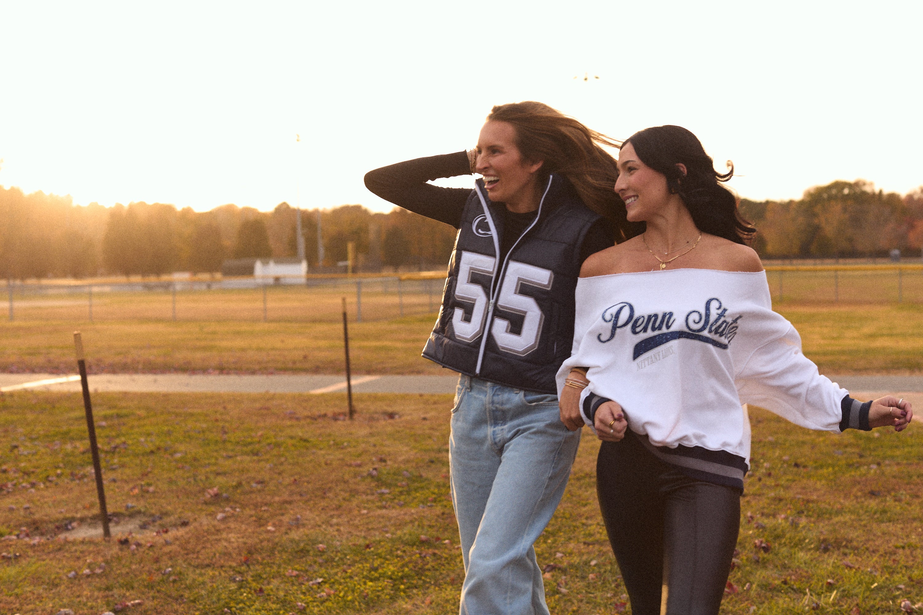 Penn State Vintage Off the Shoulder Sweatshirt | lojobands 9