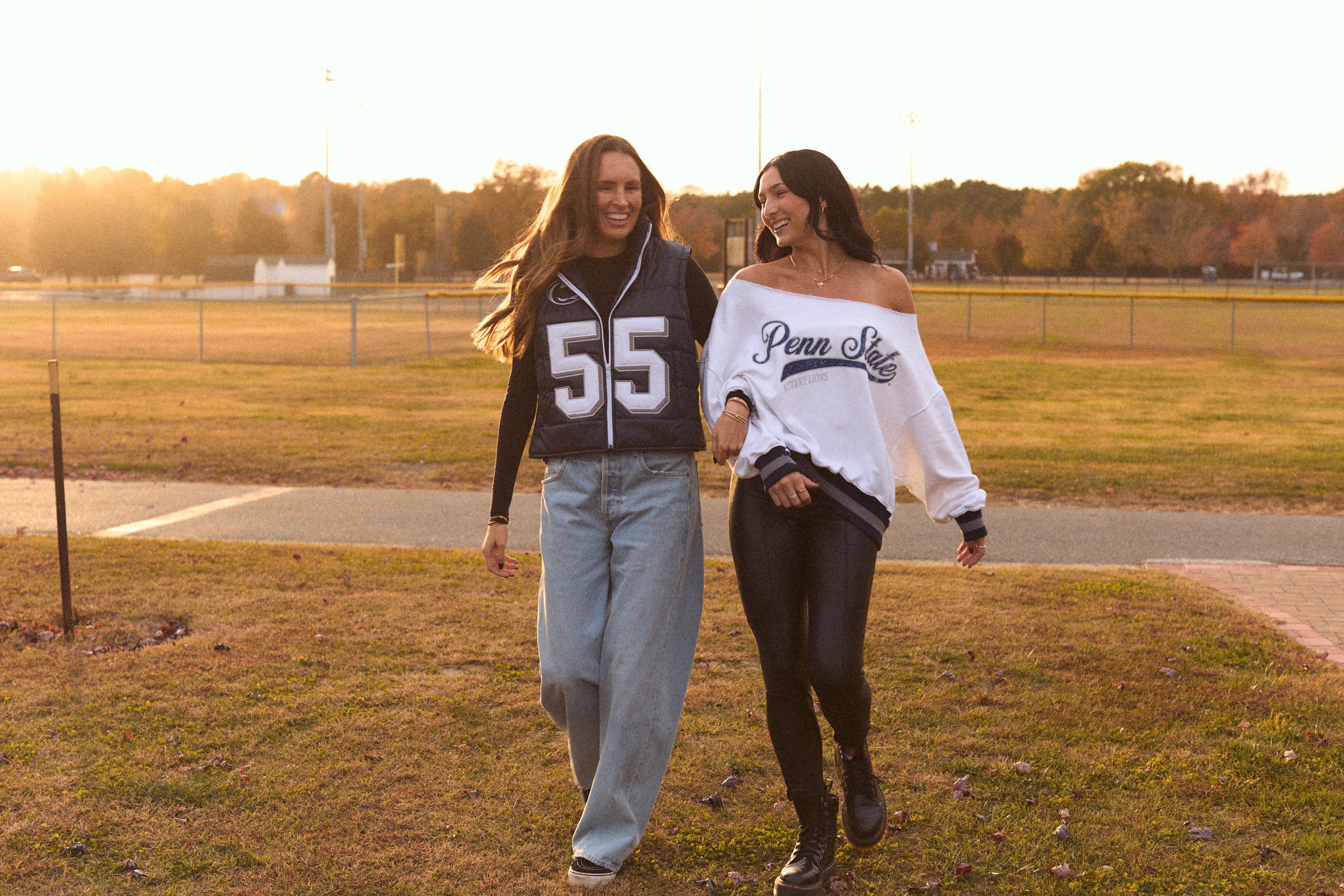Penn State Vintage Off the Shoulder Sweatshirt | lojobands 7