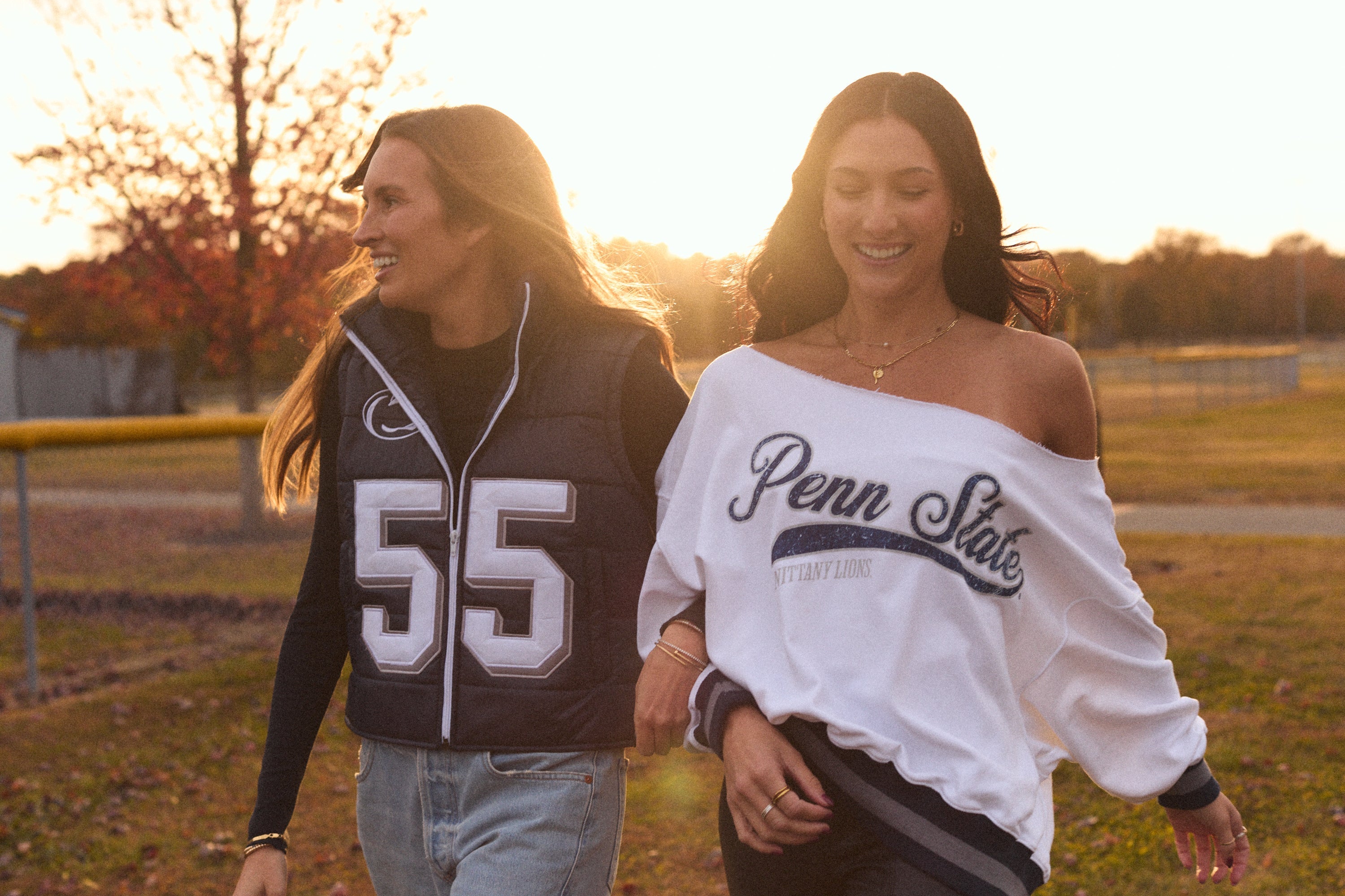 Penn State Vintage Off the Shoulder Sweatshirt | lojobands 5