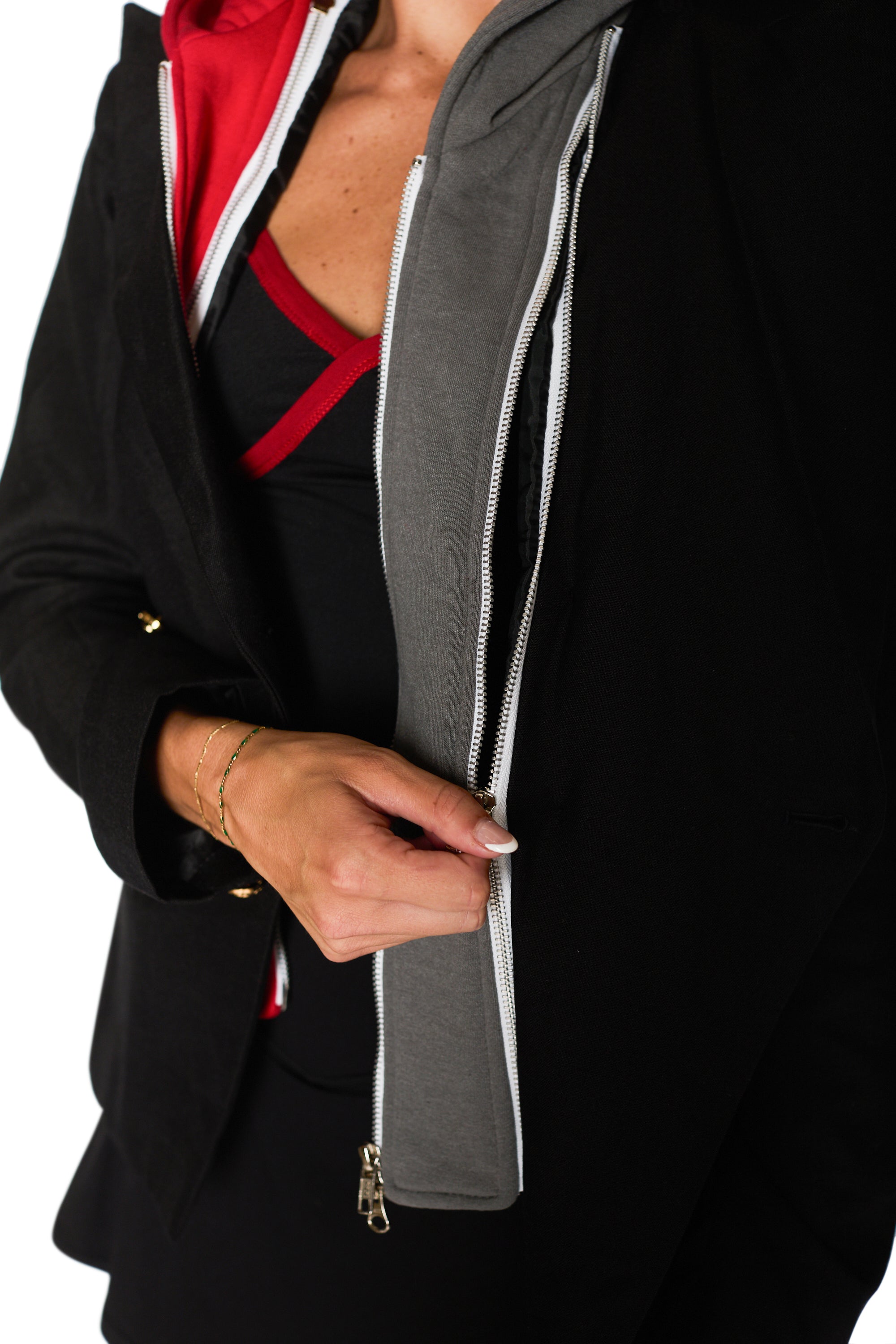 Ohio State OSU Buckeyes Hooded Blazer Jacket 6