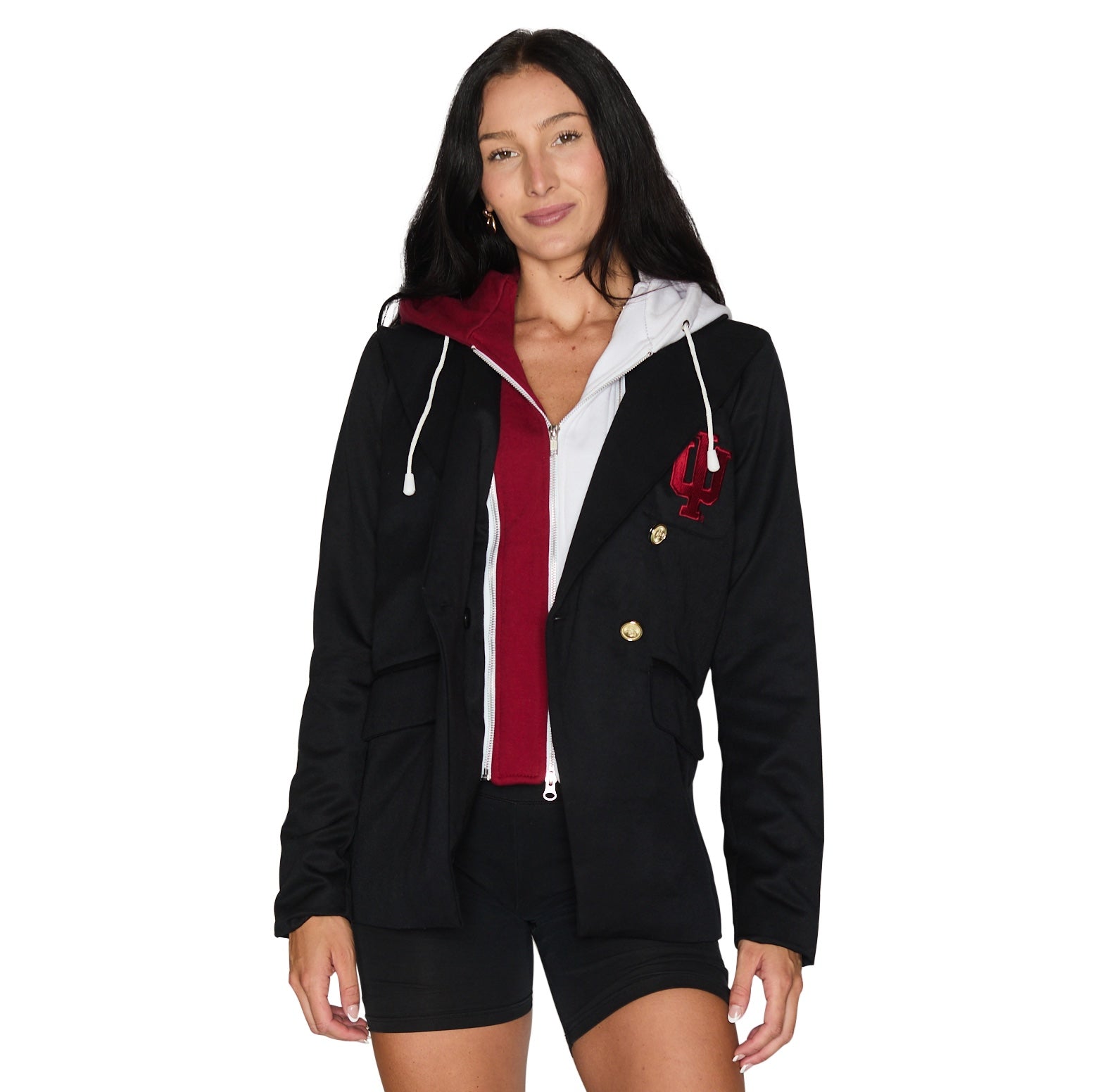 Indiana Hoosiers Hooded Blazer Jacket | lojobands 1