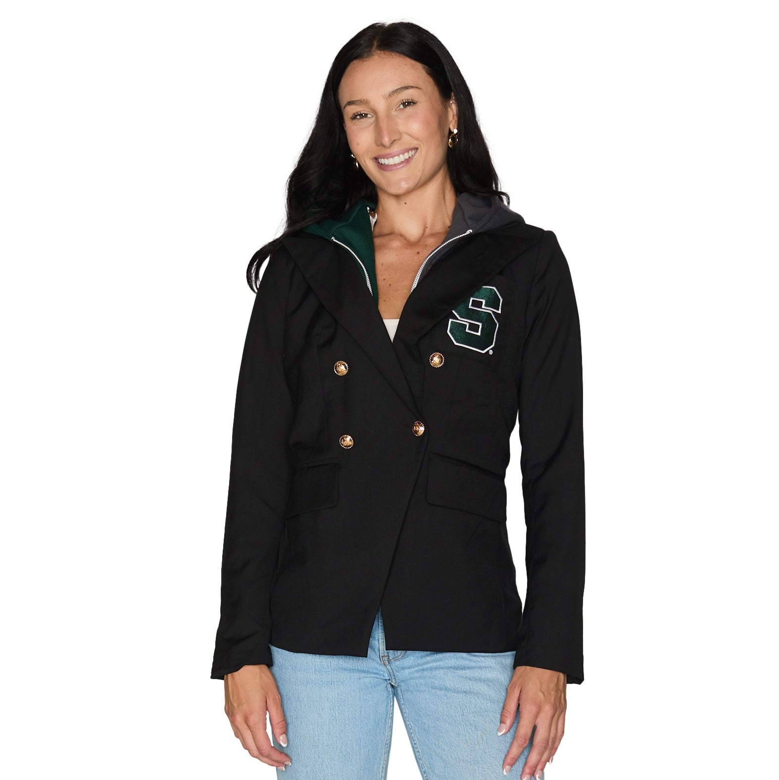 Michigan State Hooded Blazer Jacket | lojobands 1