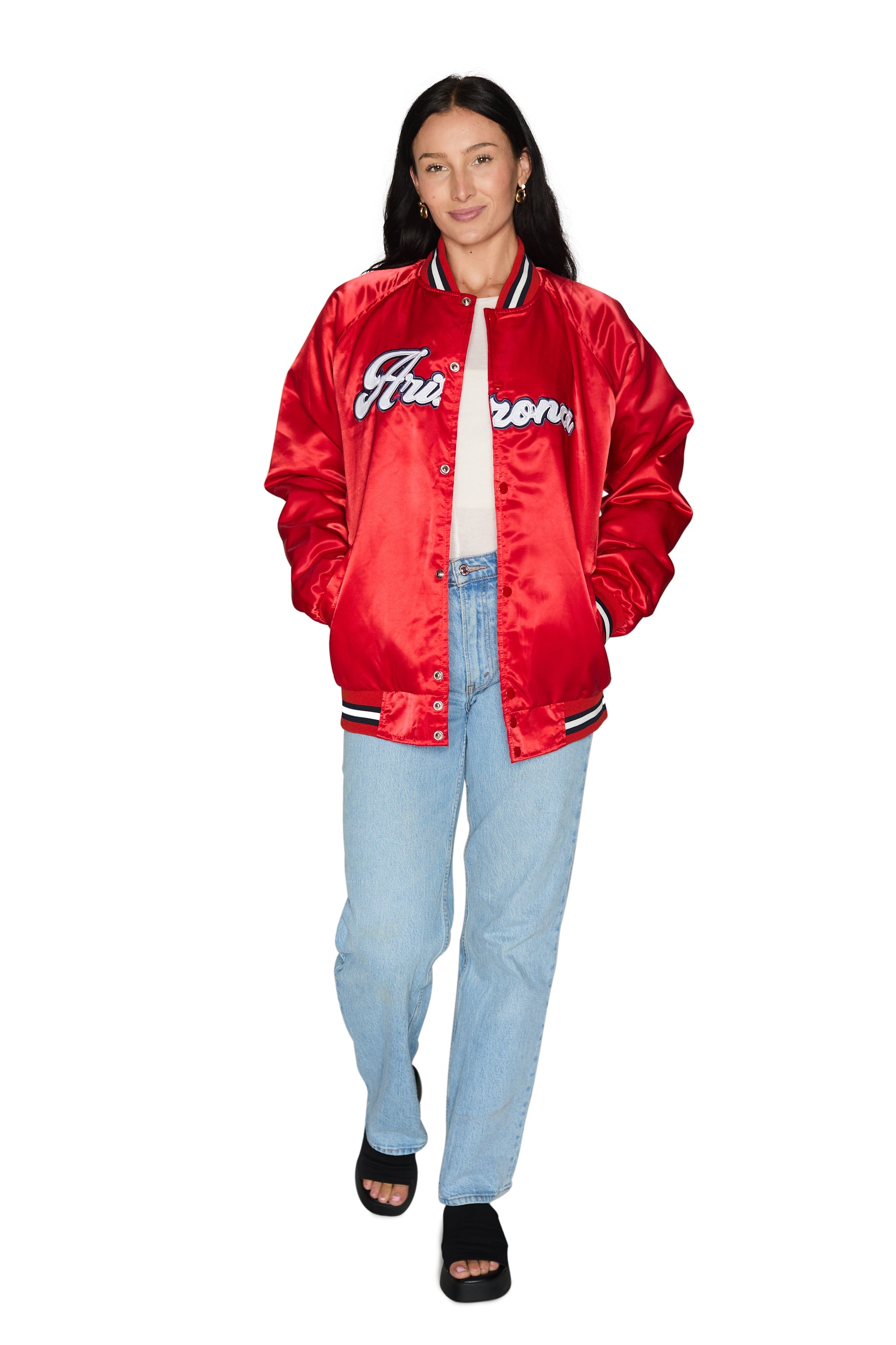 University of Arizona Satin Letterman Bomber Jacket | lojobands 8