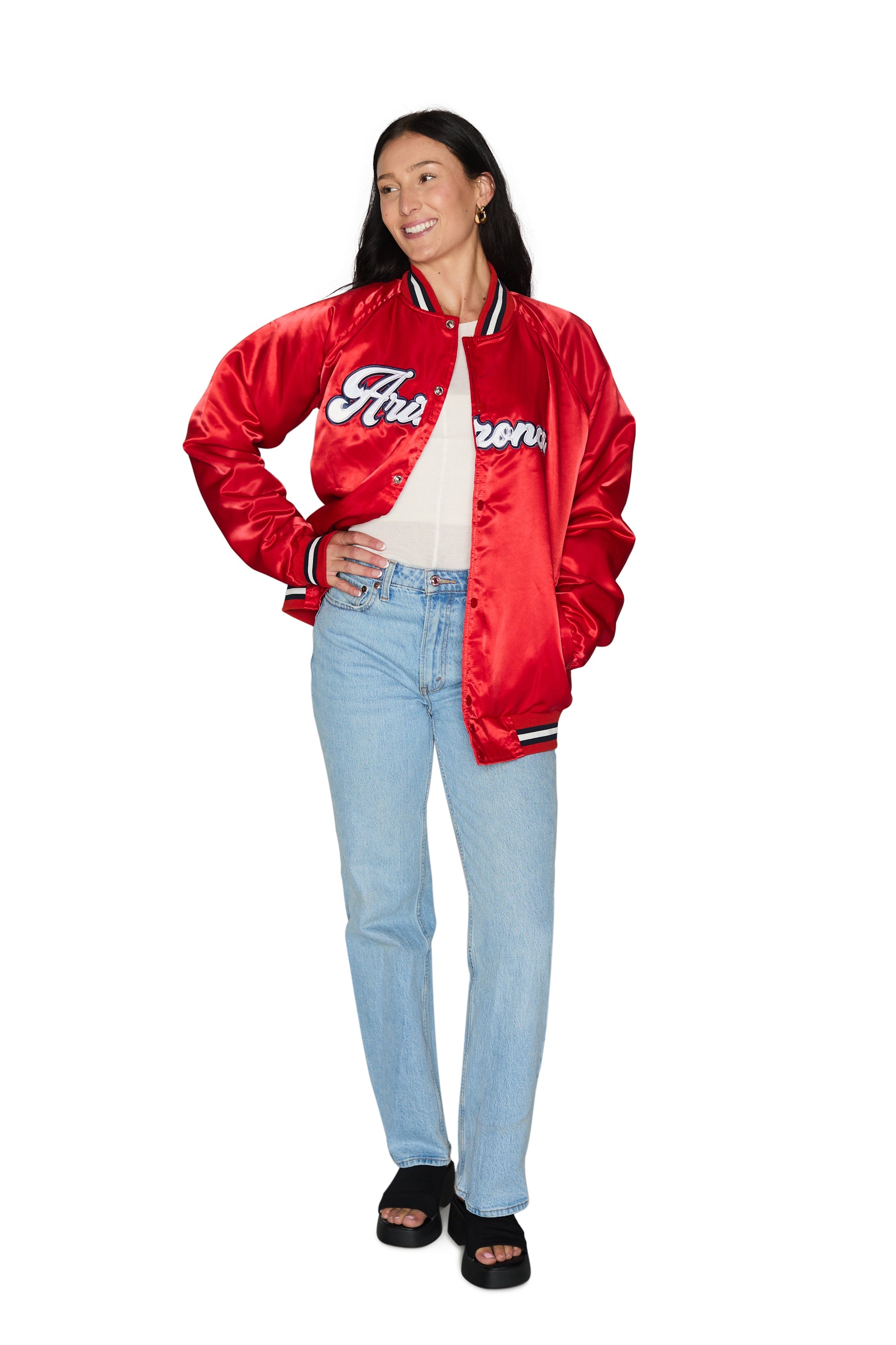 University of Arizona Satin Letterman Bomber Jacket | lojobands 9