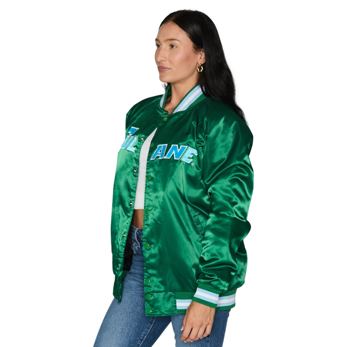 Tulane Satin Letterman Bomber Jacket | lojobands