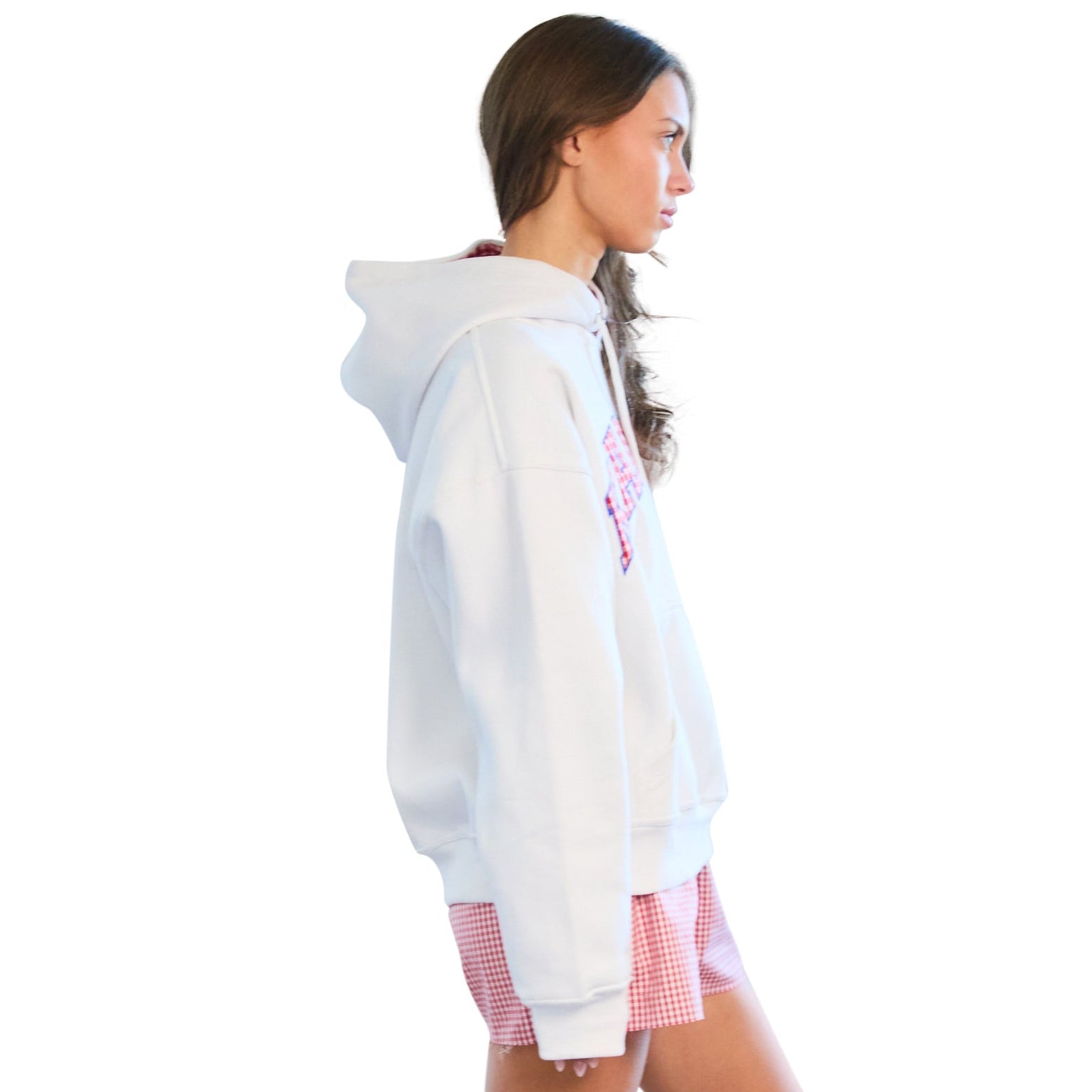 Kansas Jayhawks Gingham Hoodie | lojobands 4