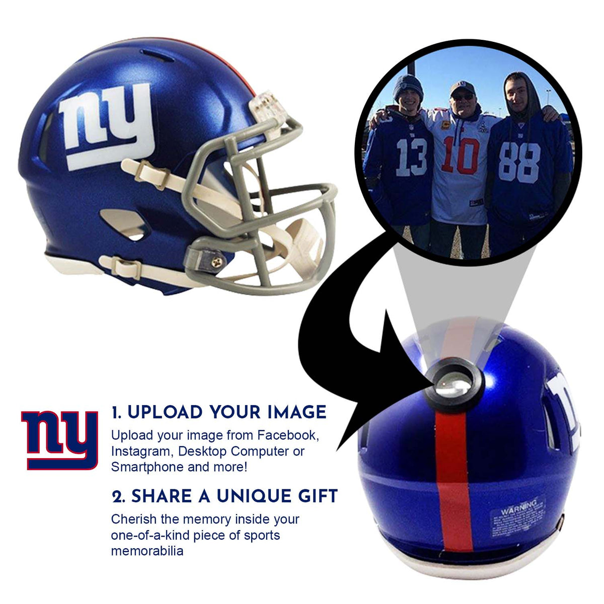 New York Giants NFL Mini Helmet - Picture Inside 2