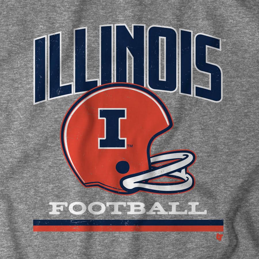 Illinois: Vintage Football Helmet 5