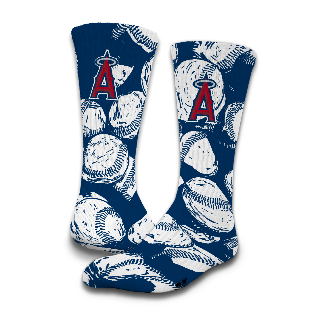 Los Angeles Angels Baseball Pattern Socks 1