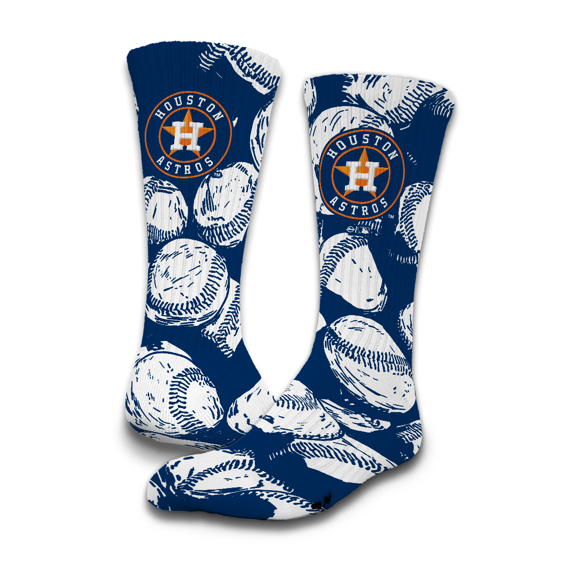 Houston Astros Primary 3 Pack Lifestyle Sock 2