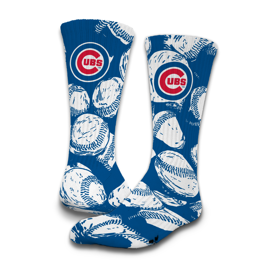 Chicago Cubs Baseball Pattern Socks 1