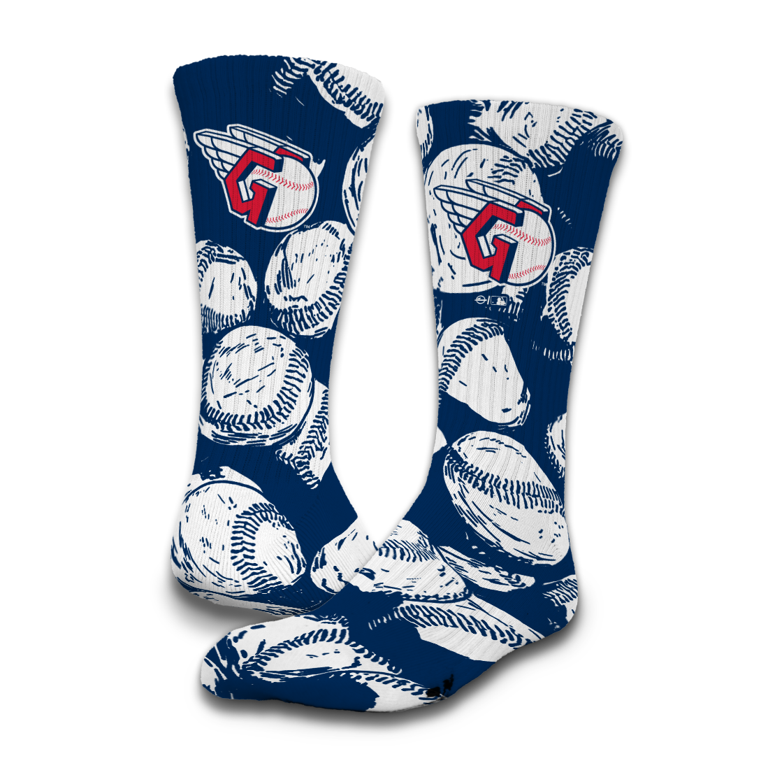 Cleveland Guardians Primary 3 Pack Lifestyle Sock 2