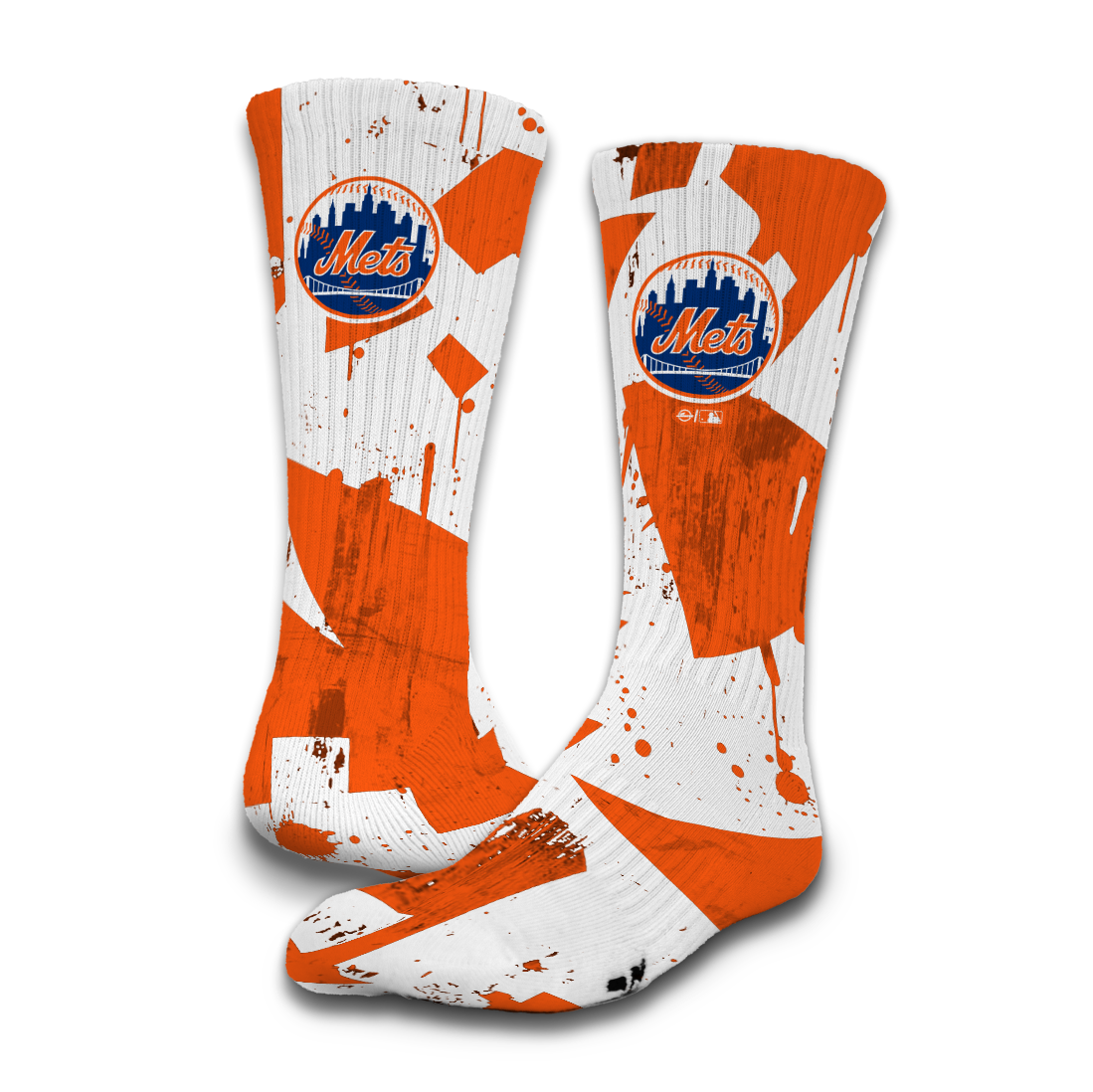 New York Mets Grunge Socks 1