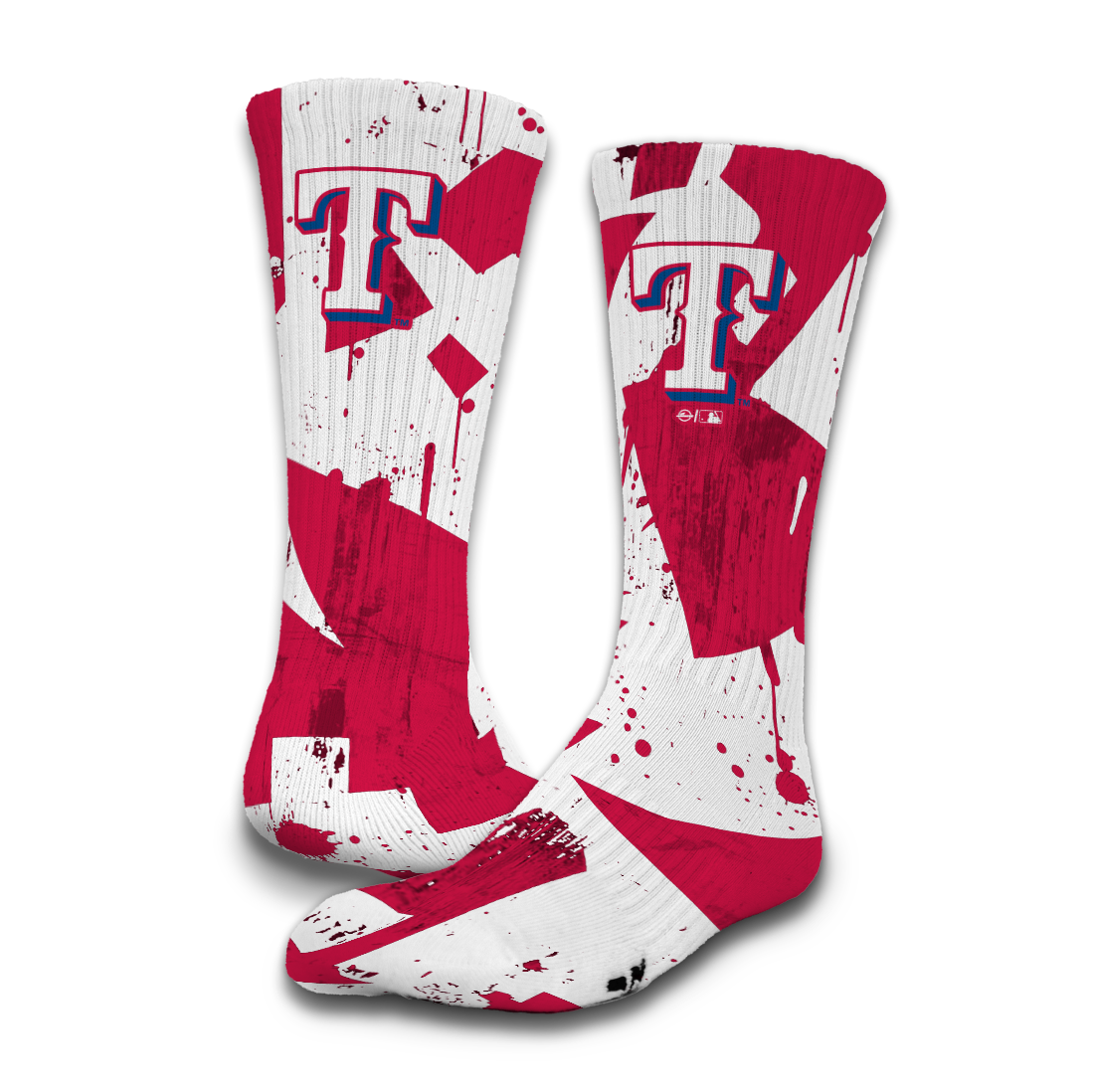 Texas Rangers Primary 3 Pack Lifestyle Sock 3