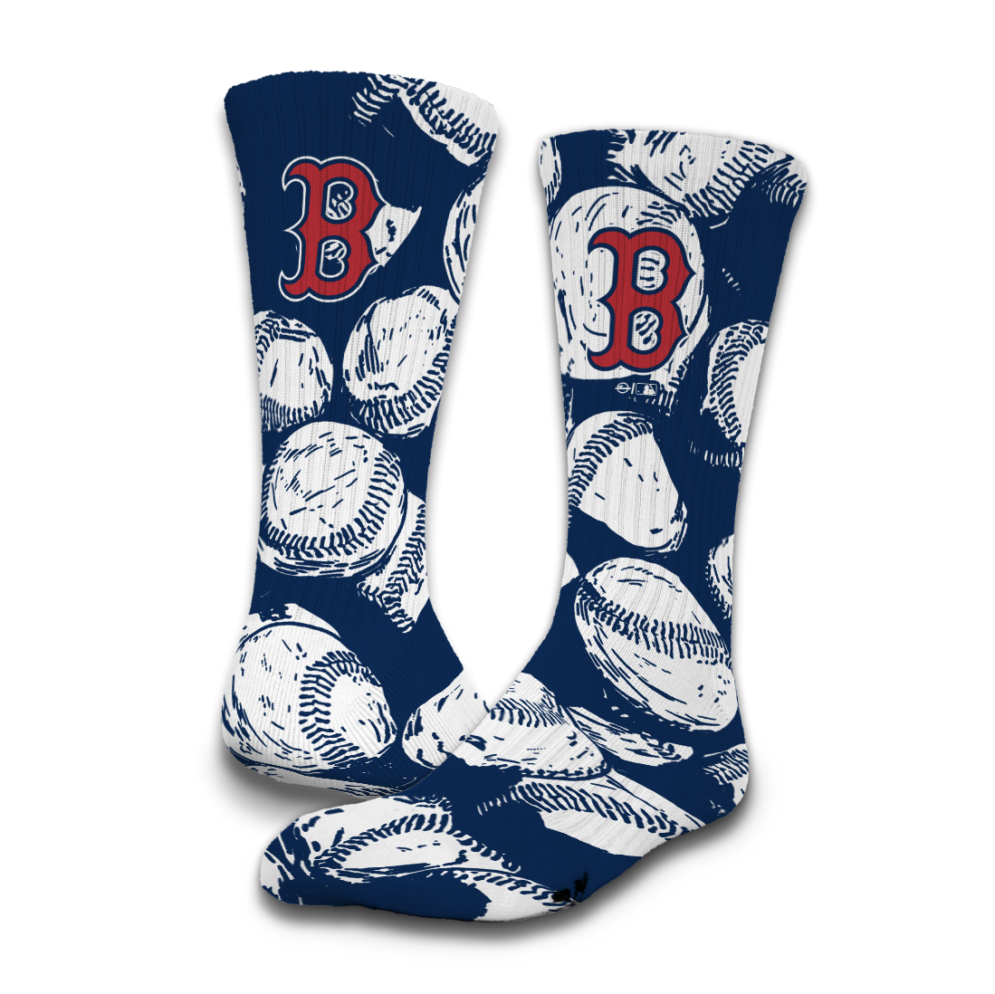 Boston Red Sox Baseball Pattern Socks 1