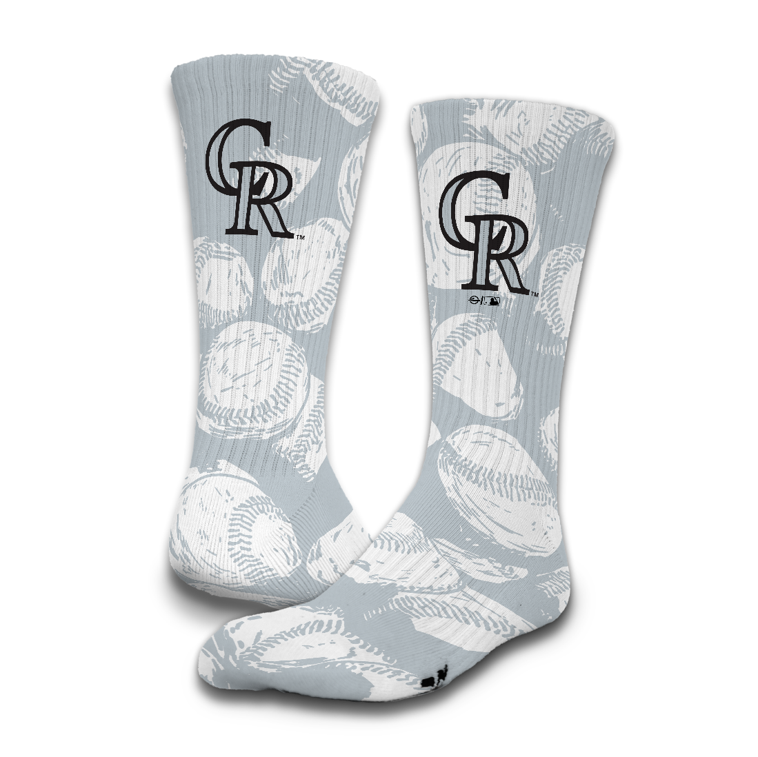Colorado Rockies Primary 3 Pack Lifestyle Sock 2