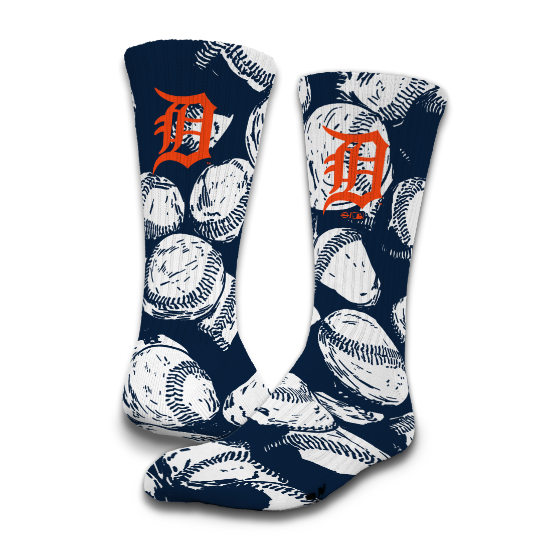 Detroit Tigers Baseball Pattern Socks 1
