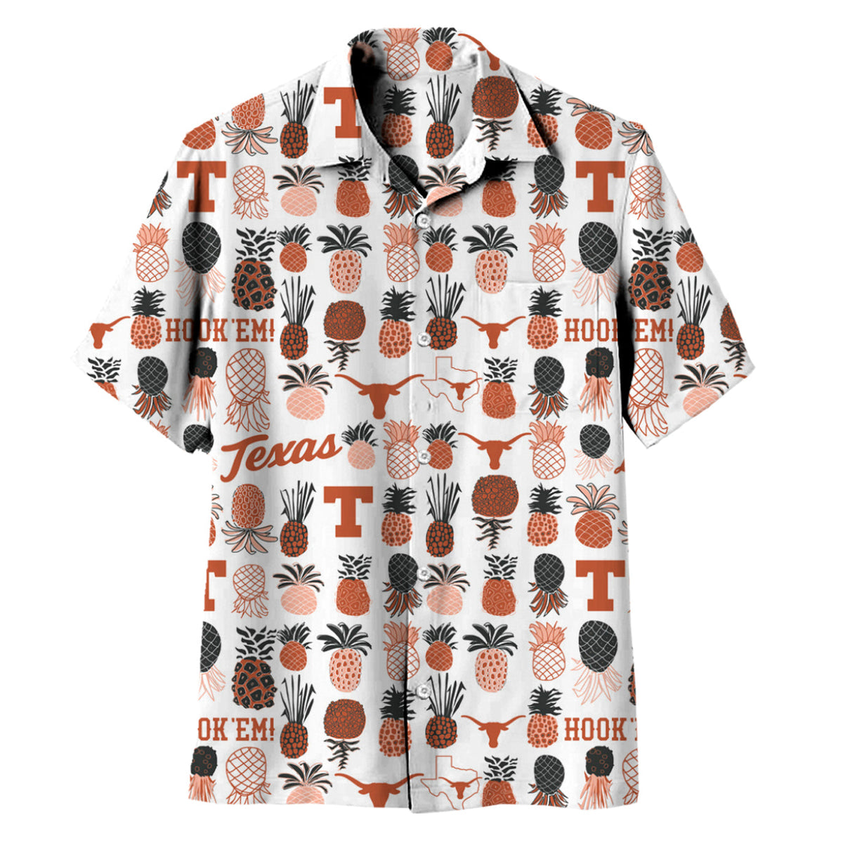 Texas Longhorns Men's Pineapple Shirt 1