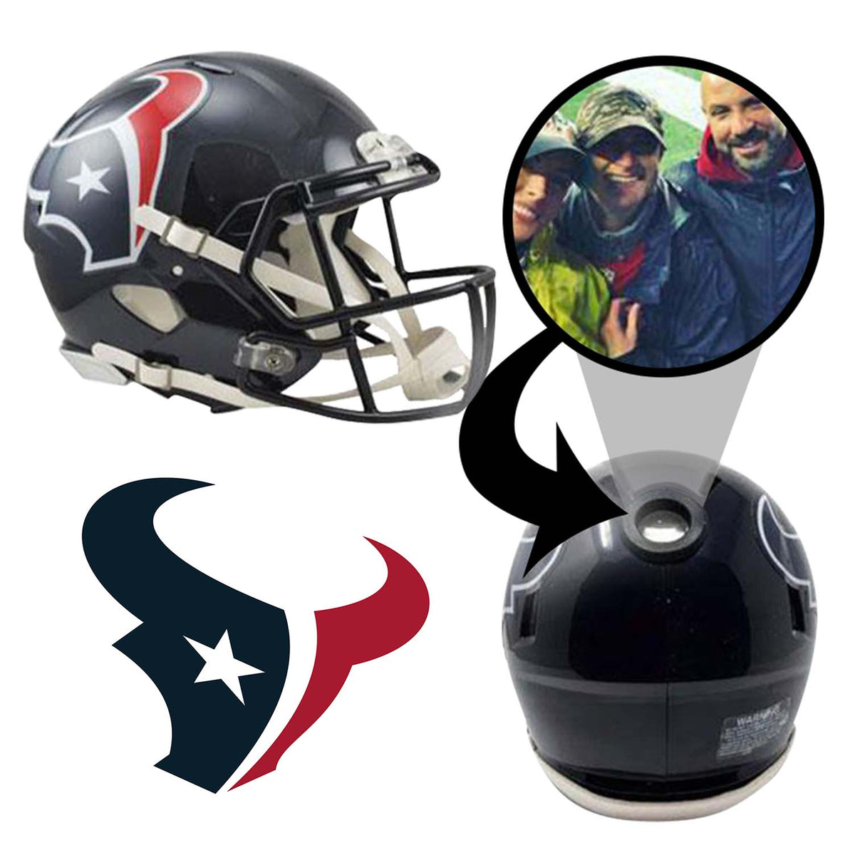 Houston Texans NFL Mini Helmet - Picture Inside 1