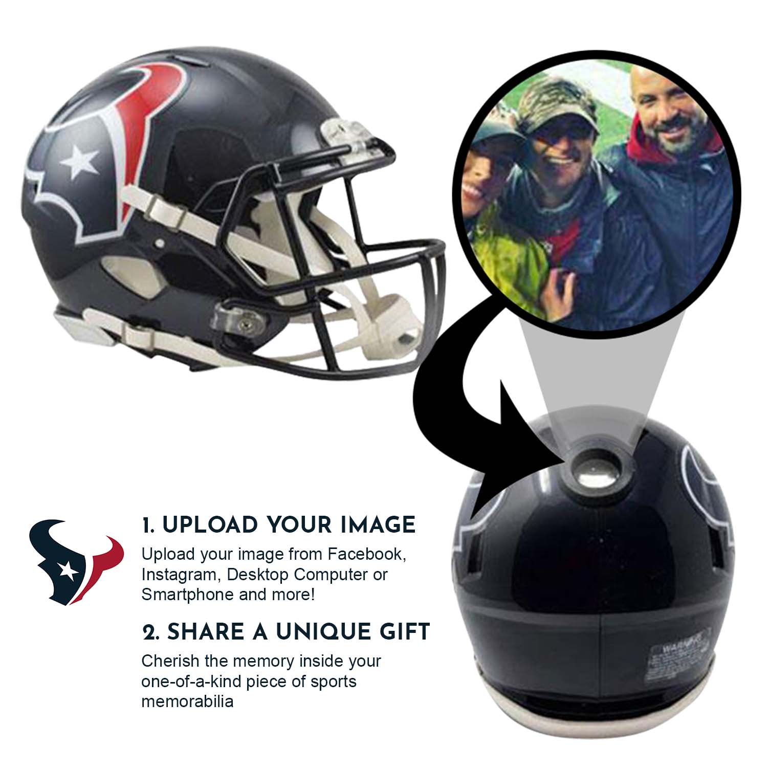 Houston Texans NFL Mini Helmet - Picture Inside 2