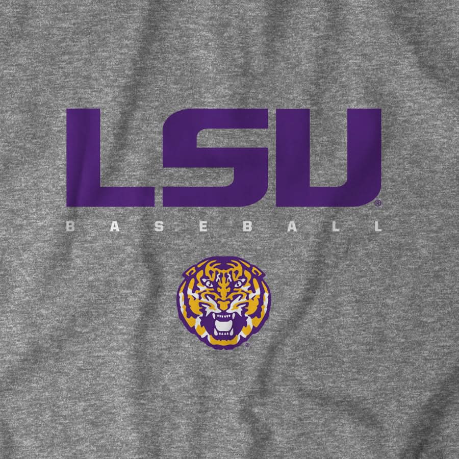 LSU Baseball: Text and Mascot Stack 4