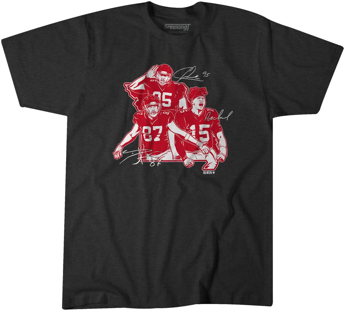 Kansas City Star Collage: Patrick Mahomes, Travis Kelce, and Chris Jones 1