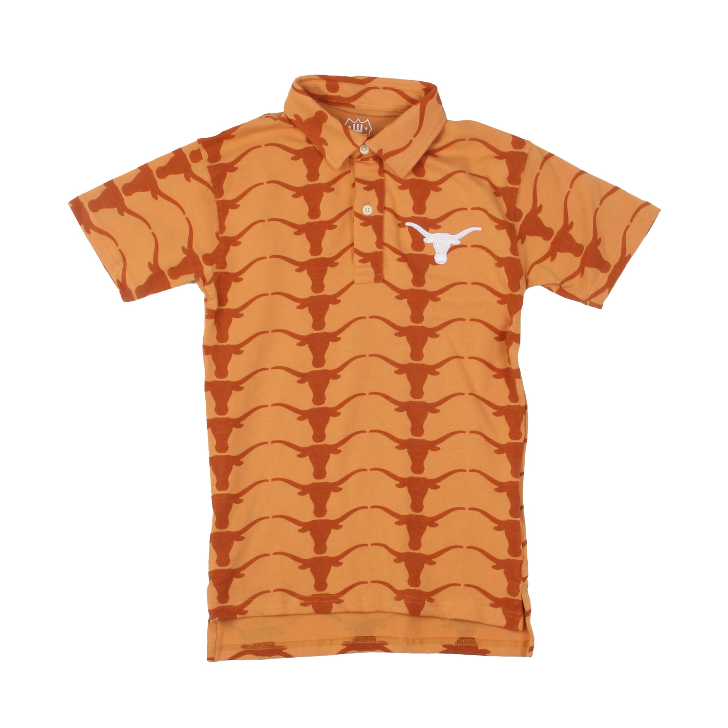Texas Longhorns Youth Allover Print Polo Shirt 1