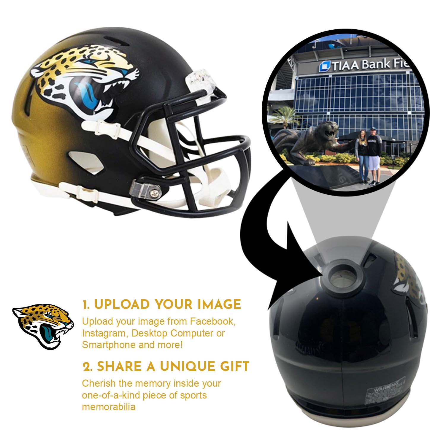 Jacksonville Jaguars NFL Mini Helmet - Picture Inside 2