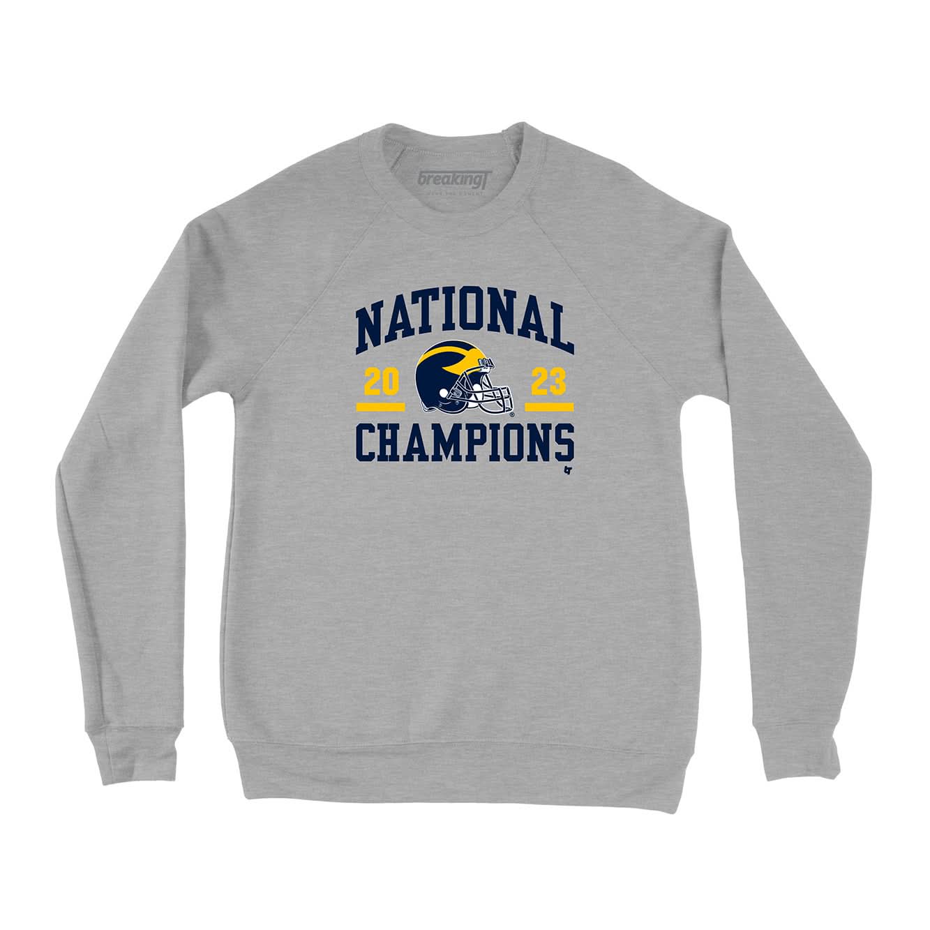 Michigan Football: National Champs Helmet 2023 Crewneck 1