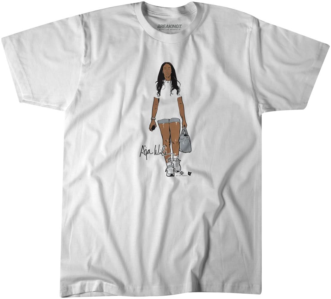 A'ja Wilson: White Tee 1