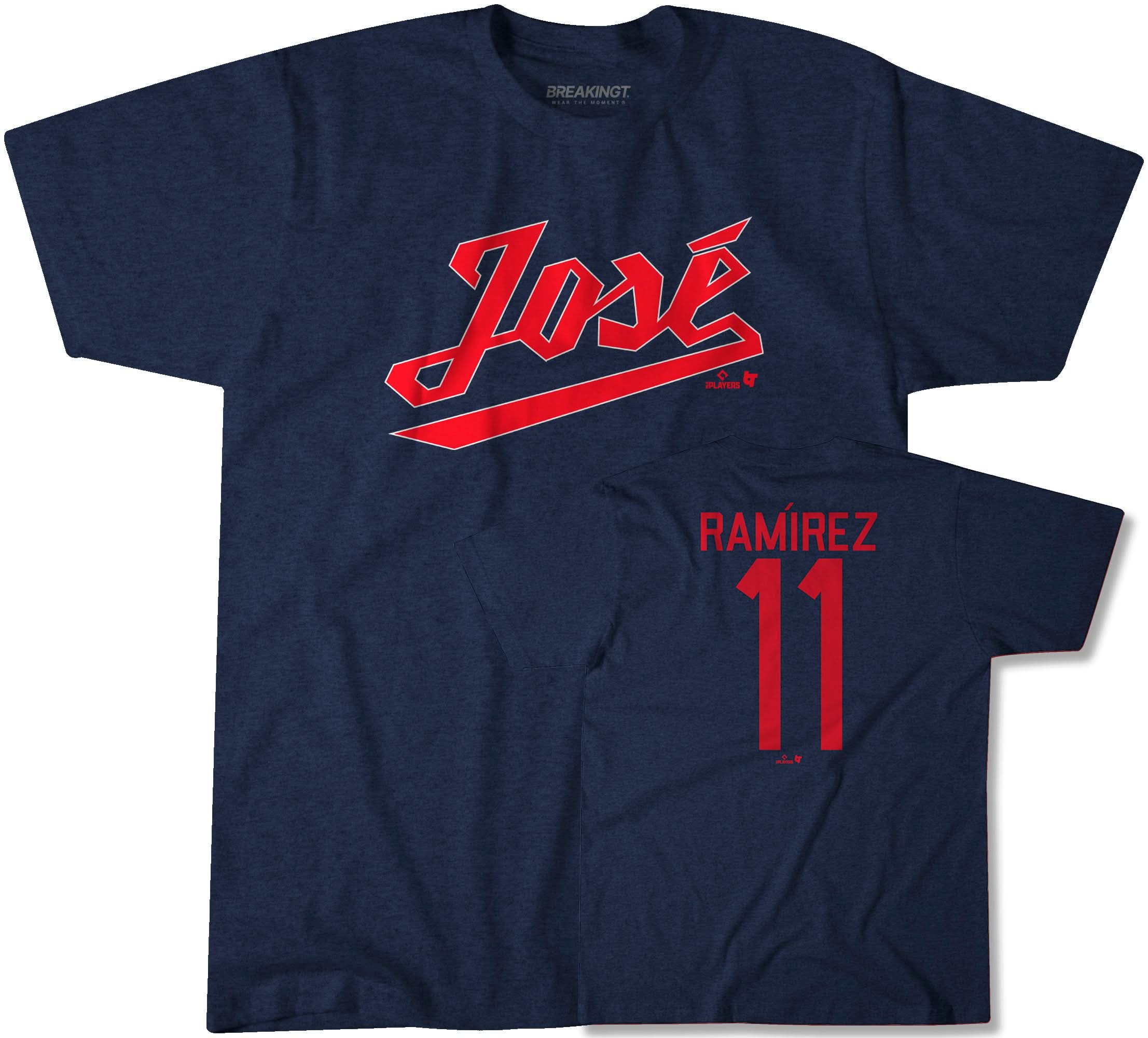Jose Ramirez Jersey T-Shirt (Name & Number) - Cleveland Baseball 1