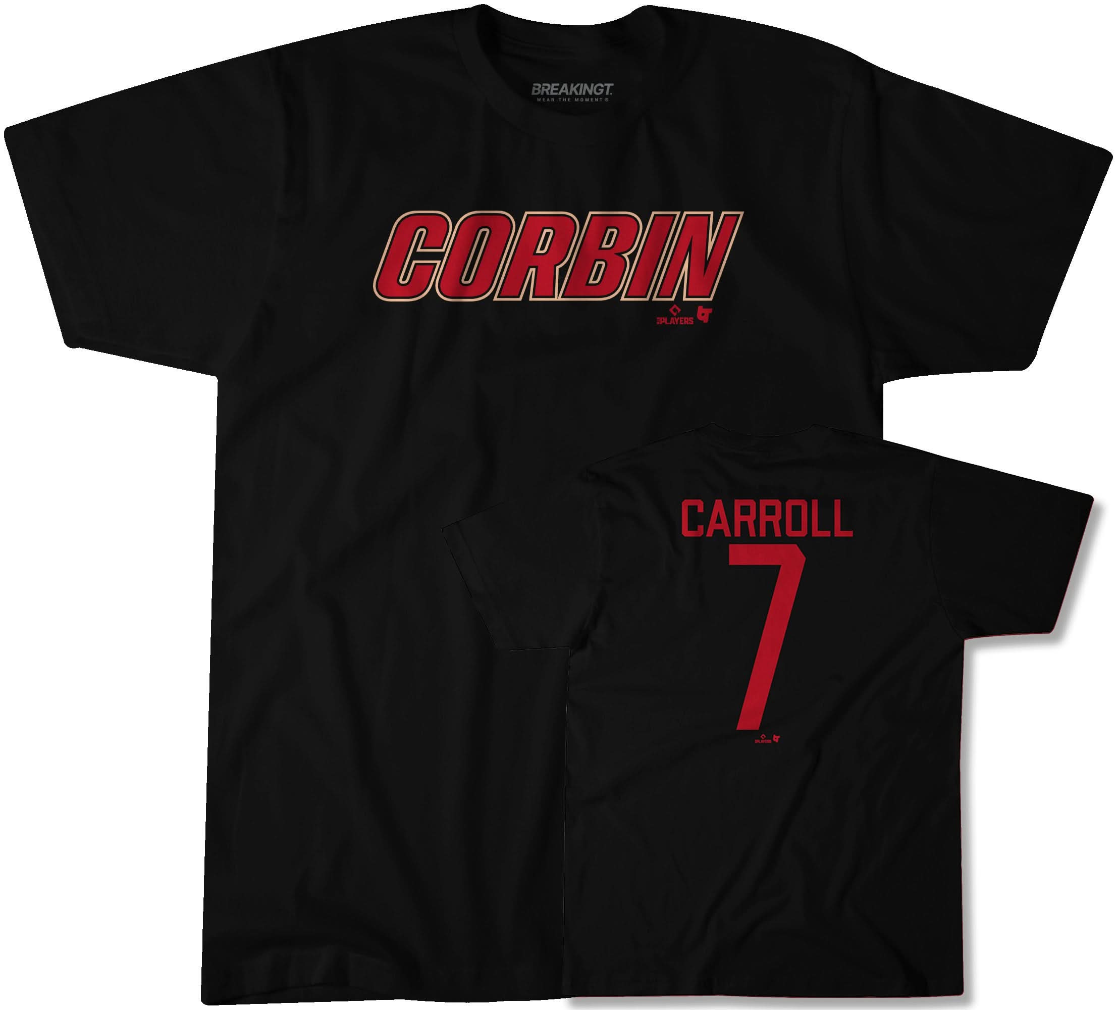 Corbin Carroll Jersey T-Shirt (Name & Number) - Arizona Baseball 1