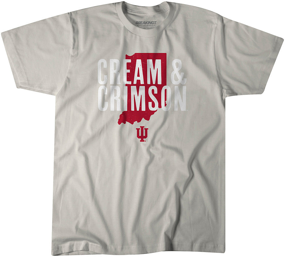 Indiana Hoosiers Hometown Tee: Cream & Crimson 1
