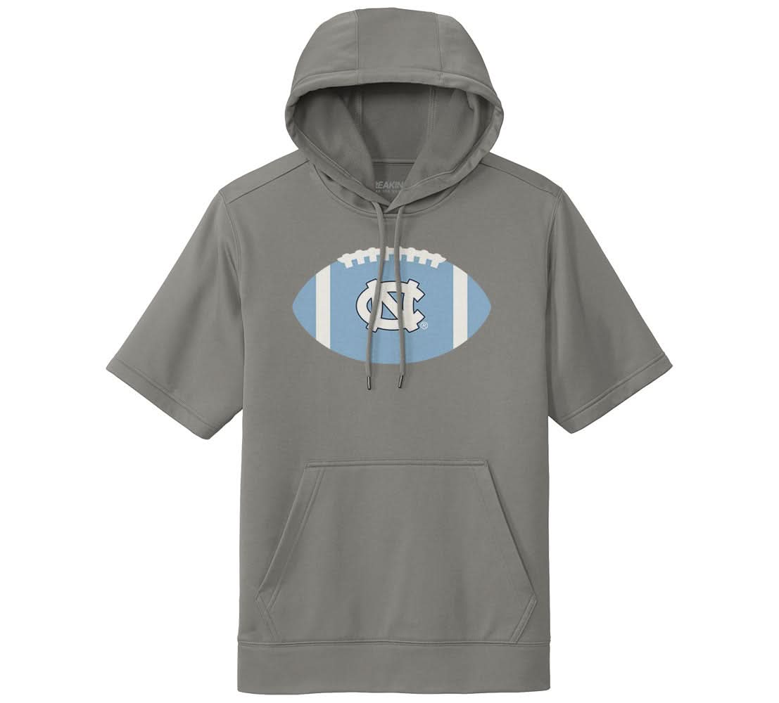UNC Football: Ball Logo Short Sleeve Hoodie 1