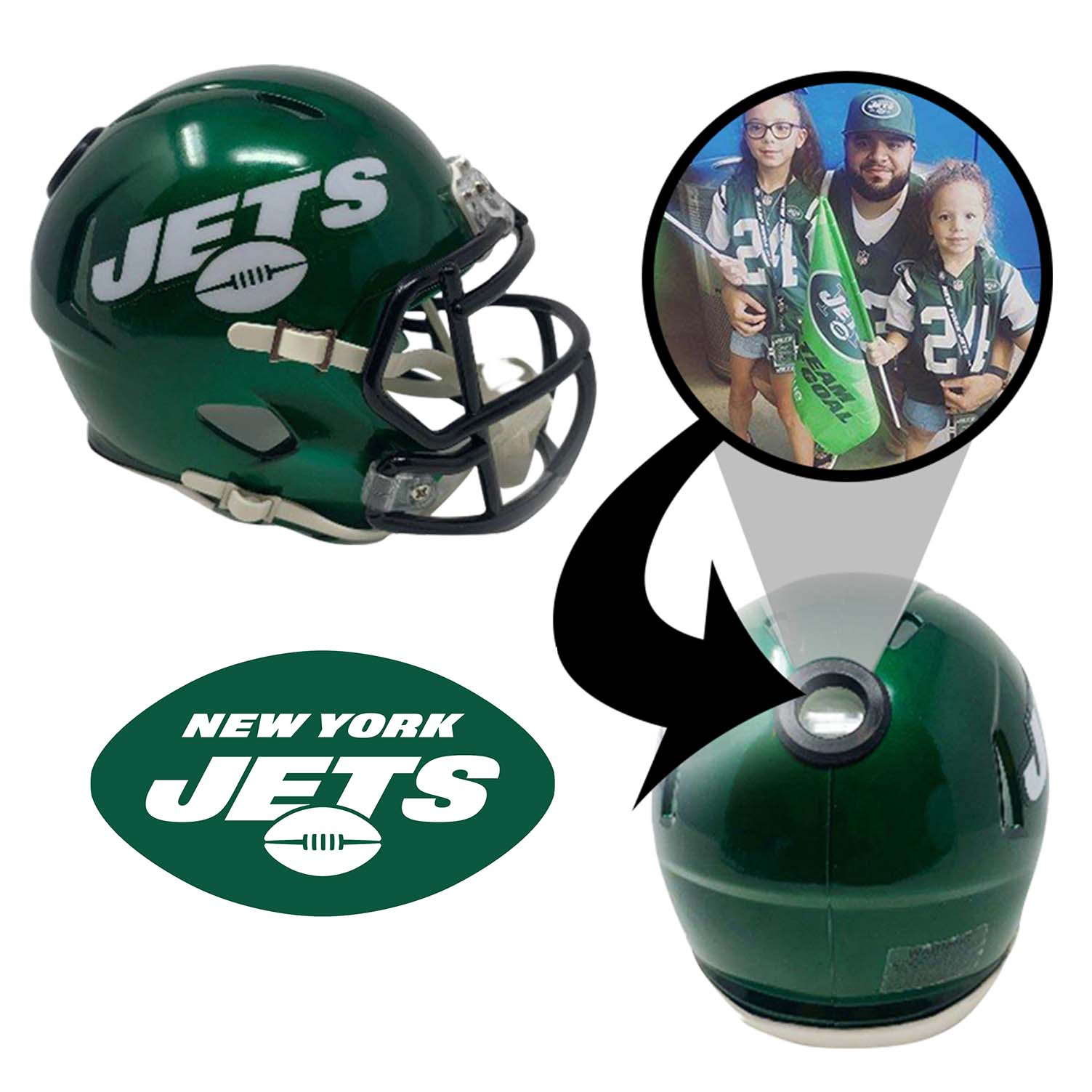 New York Jets NFL Mini Helmet - Picture Inside 1