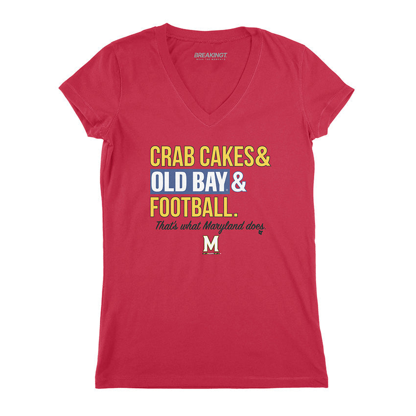 Maryland Terrapins: Crab Cakes & Old Bay & Football Text Stack 3