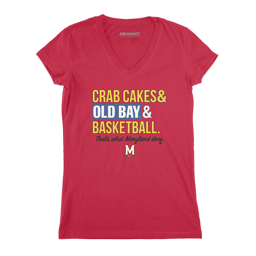 Maryland Terrapins: Crab Cakes & Old Bay & Basketball Text Stack 3