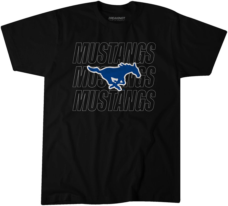 SMU Mustangs: Repeating Wordmark 1
