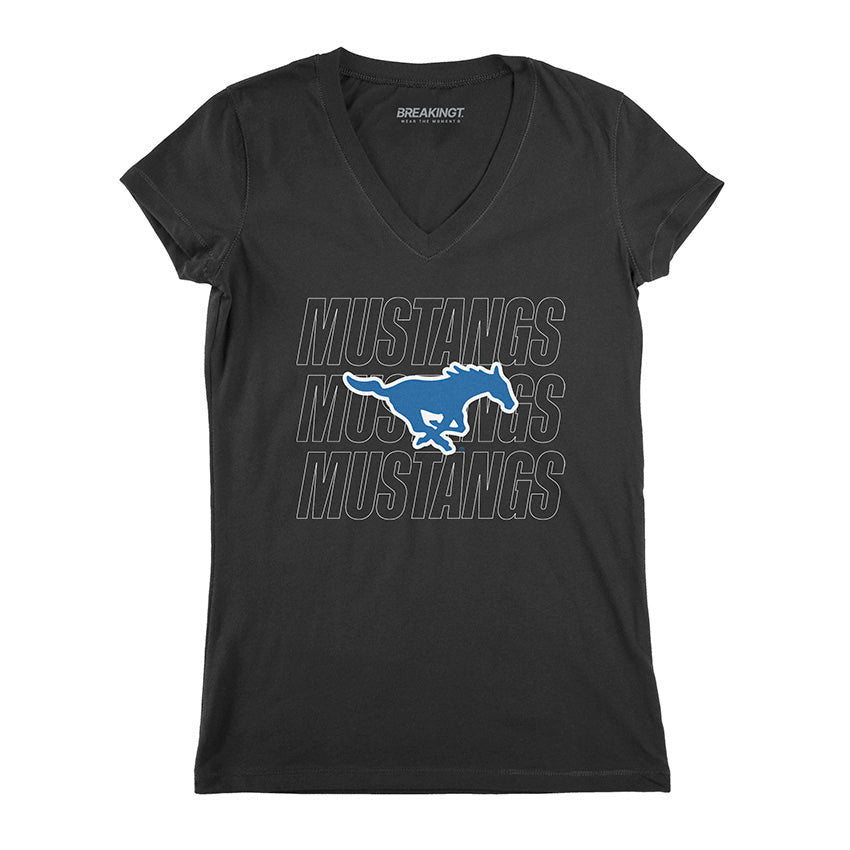 SMU Mustangs: Repeating Wordmark 3
