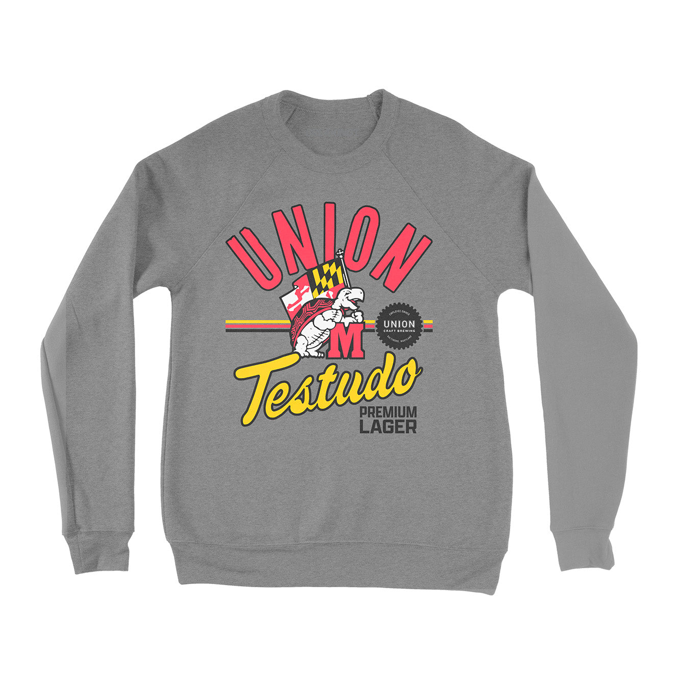 Union Craft Brewing & Maryland Terrapins: Testudo Premium Lager Crewneck Sweatshirt 1