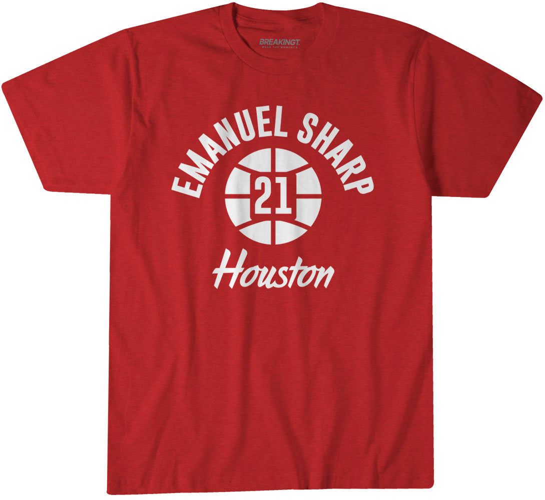 Houston Basketball: Emanuel Sharp Name Number Ball 1