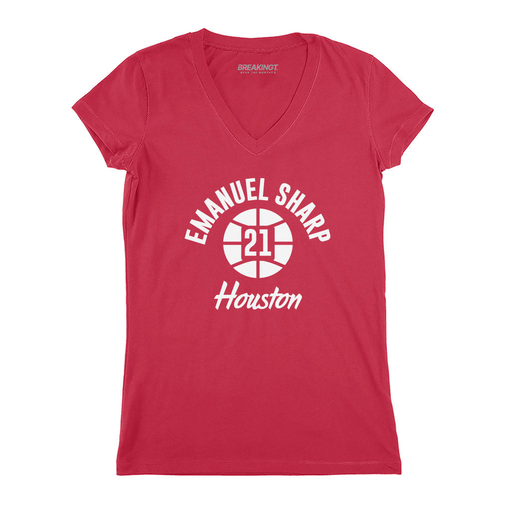 Houston Basketball: Emanuel Sharp Name Number Ball 3