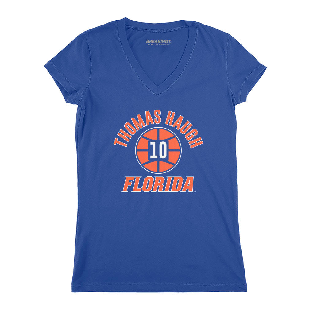 Florida Basketball Thomas Haugh Name Number Ball 3